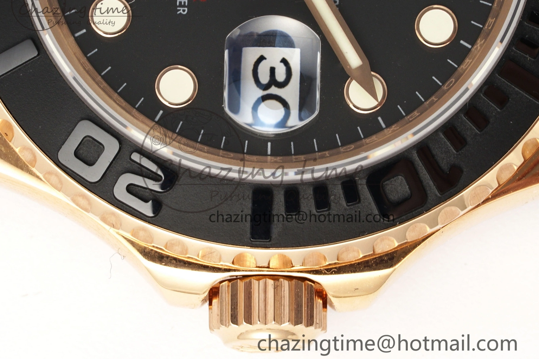 MiroTime 0213 RelaxedFit Yacht-Master 126655 RG APSF Best Edition Black Dial on Black Rubber Strap A 1949